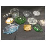 Lot of glass dishes, some press glass and  One