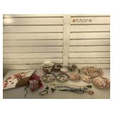 Japanese Geisha plates and cup w/mugs and