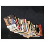 Box of 45 rpm records , inc picture sleeves,