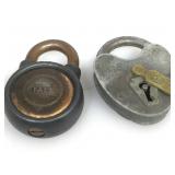Pair of vintage locks without keys