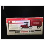 Die cast metal replica locking coin bank 1918