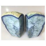 Pr polished grande bookends , 6.5 inches H.
