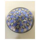 Murano millefiori paperweight, paper label