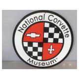Corvette tin sign, Round Corvette Museum