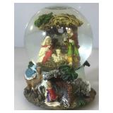Nativity musical Snow dome, Away in a Manger,