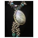 Guilian  design Chunky necklace with abalone and