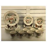 Sanyo Christmas China set