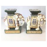 Pr ceramic Chinese Elephat stands,