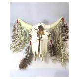 Decorated cow  skull