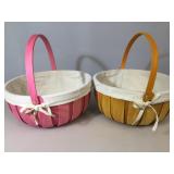 Pair of wooden Transpac baskets