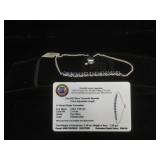 Appraised Sterling Silver bracelet with 2.10 CT