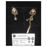 Appraised Sterling Silver earrings with .50