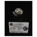 Appraised Sterling Silver ring with 3.06 carats