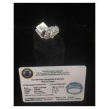 Appraised Sterling Silver ring with 1.50 carats