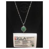 GLA Certified Appraised Sterling necklace with