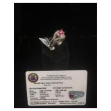 Appraised Sterling Silver ring with 0.85 carat