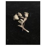 Vintage/Antique Sterling Silver brooch - approx.