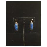 Vintage Sterling Silver earrings with blue