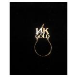 14K Gold charm holder ‘14K Gold