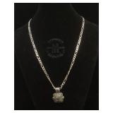 Sterling Silver necklace with Marcasite pendant -