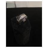 Set of 3 Sterling Silver rings with clear and