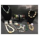 Lot of assorted costume jewelry, bracelets