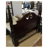 Wooden headboard and footboard w/rails , queen