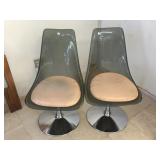 Pair of modern rotary chairs w/pads