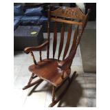 Wooden rocking chair