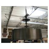 Metal modern chandelier w/6-bulbs, approx 40x12