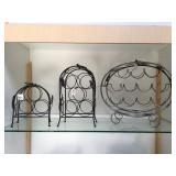 Lot of 3 wine stands