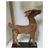 Wooden decorative Deer figure, approx 19x27x5