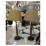 Pair of matching table top lamps, approx 30.8