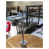 Declaring painted chrome little tree, approx 36