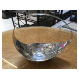 Hand-hammered Stainless steel basket from