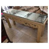 Stone hall table w/mirror top from highend hotel,