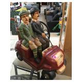 House decorative golf car figure w/guys , approx