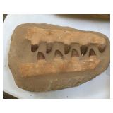 Prehistoric fossilized crocodile teeth, approx