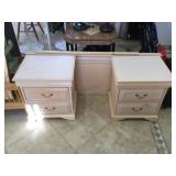 Set incl. pair of Nightstands w/drawers and