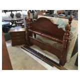 Wooden headboard, footboard queen size