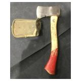 Vintage Boy Scout equipment Hatchet and case (has