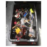 Large box full with assorted tools and mlre