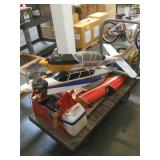 Cart lot of plane models Parts w/engines and more