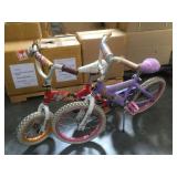 Pair of kids bicycles from Disney and Dora