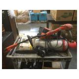 Cart top of electric chainsaw, C02 tanks and more