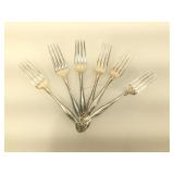 Set of 6 Sterling Silver Dinner Forks - engraved