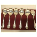 Set of 6 Sterling Silver spoons  - engraved