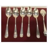 Set of 6 Sterling Silver Spoons - Monogrammed H -