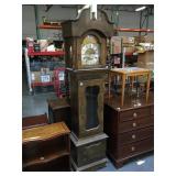 Vintage Grandfather clock w/weights and pendulum,