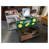 Cart lot of assorted books and more